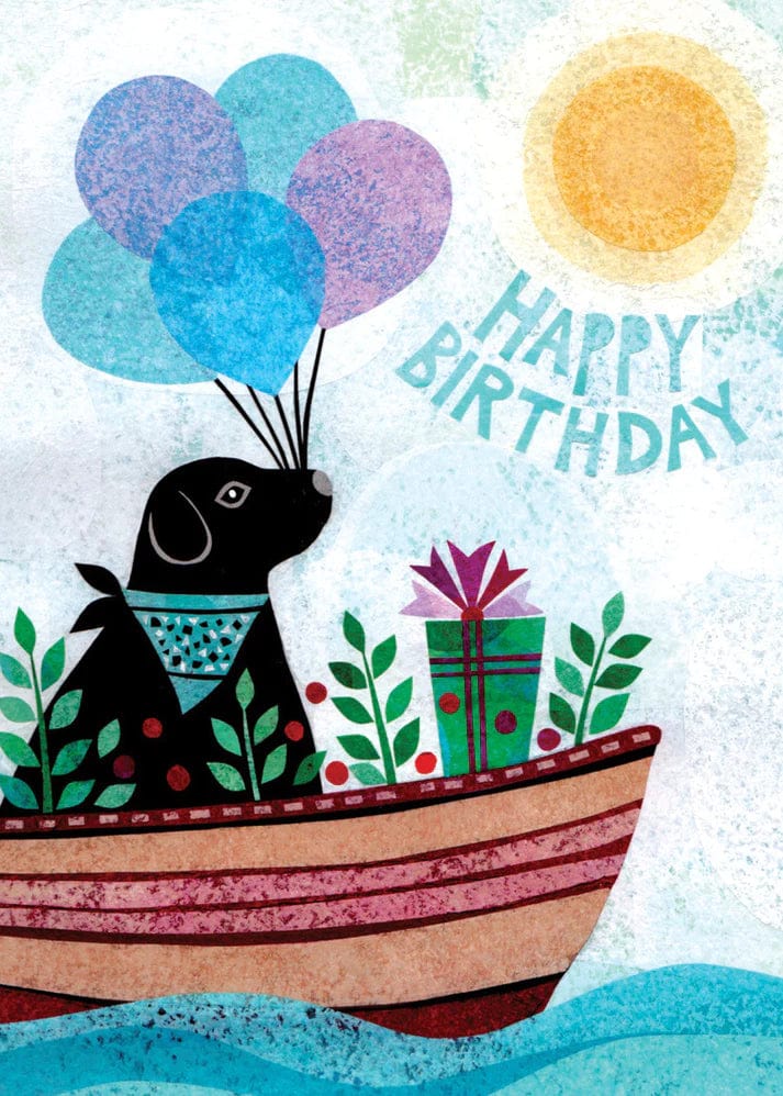 Allport Card Boat Dog Birthday Card