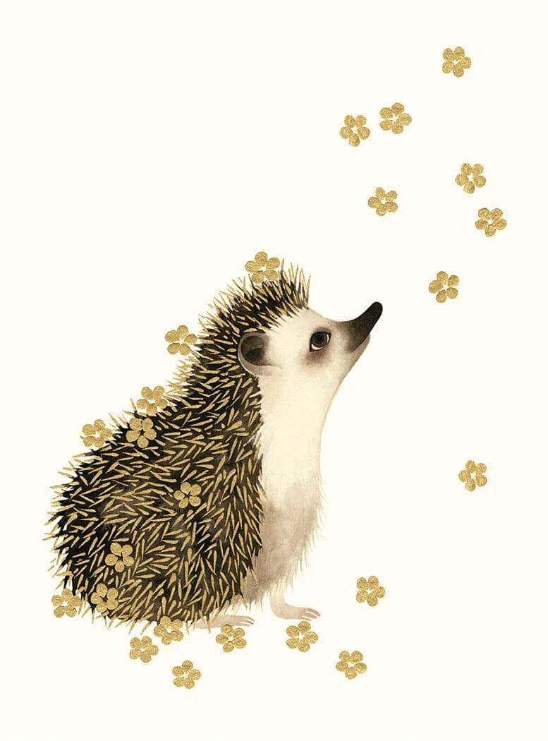 Allport Cards Hopeful Hedgehog Foil Embossed Birthday Card