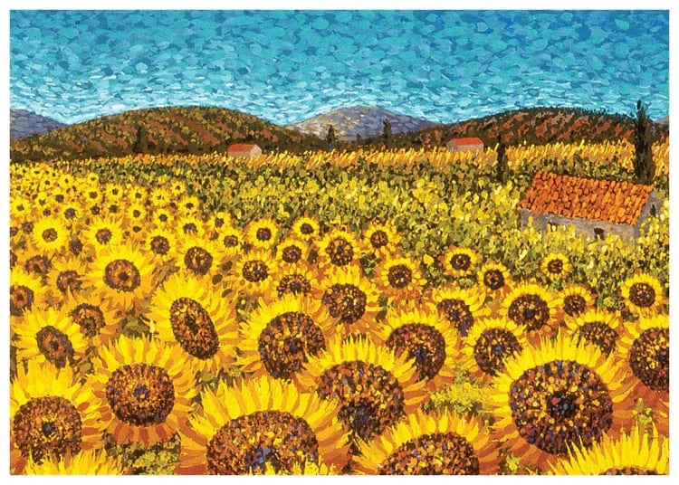 Allport Cards Sunflowers Birthday Card