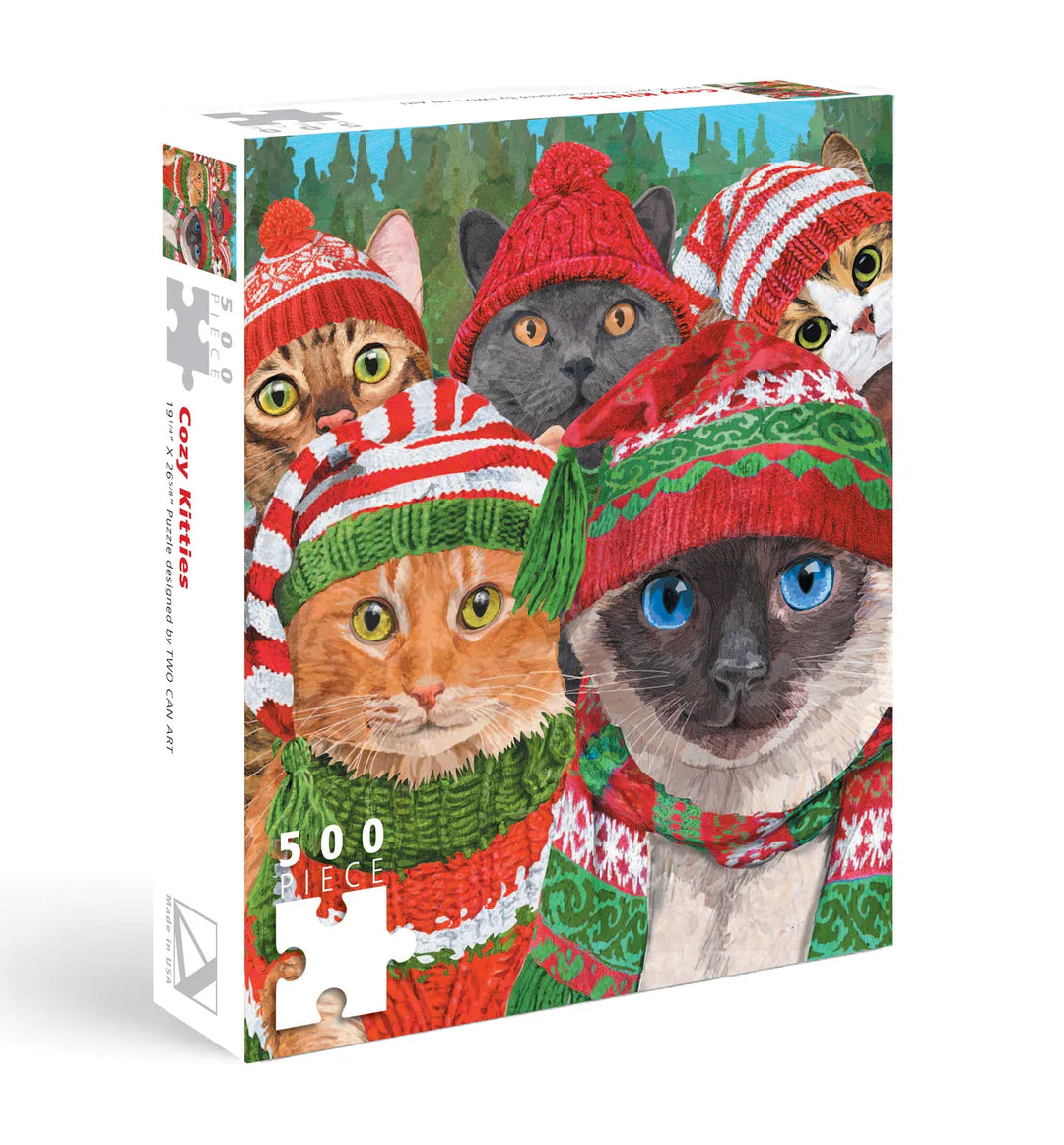 Allport Holiday Cozy Kitties 500pc Puzzle