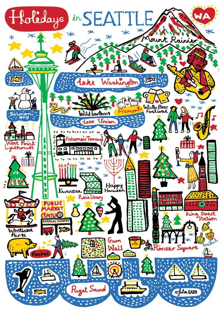 Allport Holiday Holidays in Seattle Boxed Holiday Cards