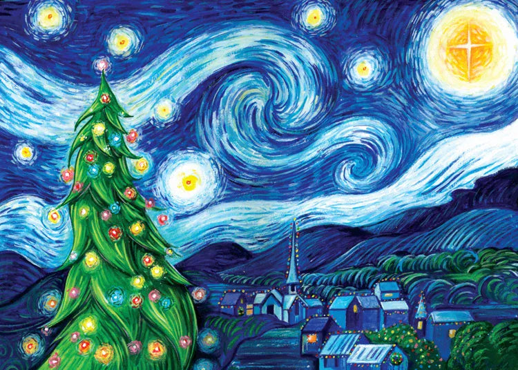 Allport Holiday Silent Night, Starry Night Boxed Holiday Cards