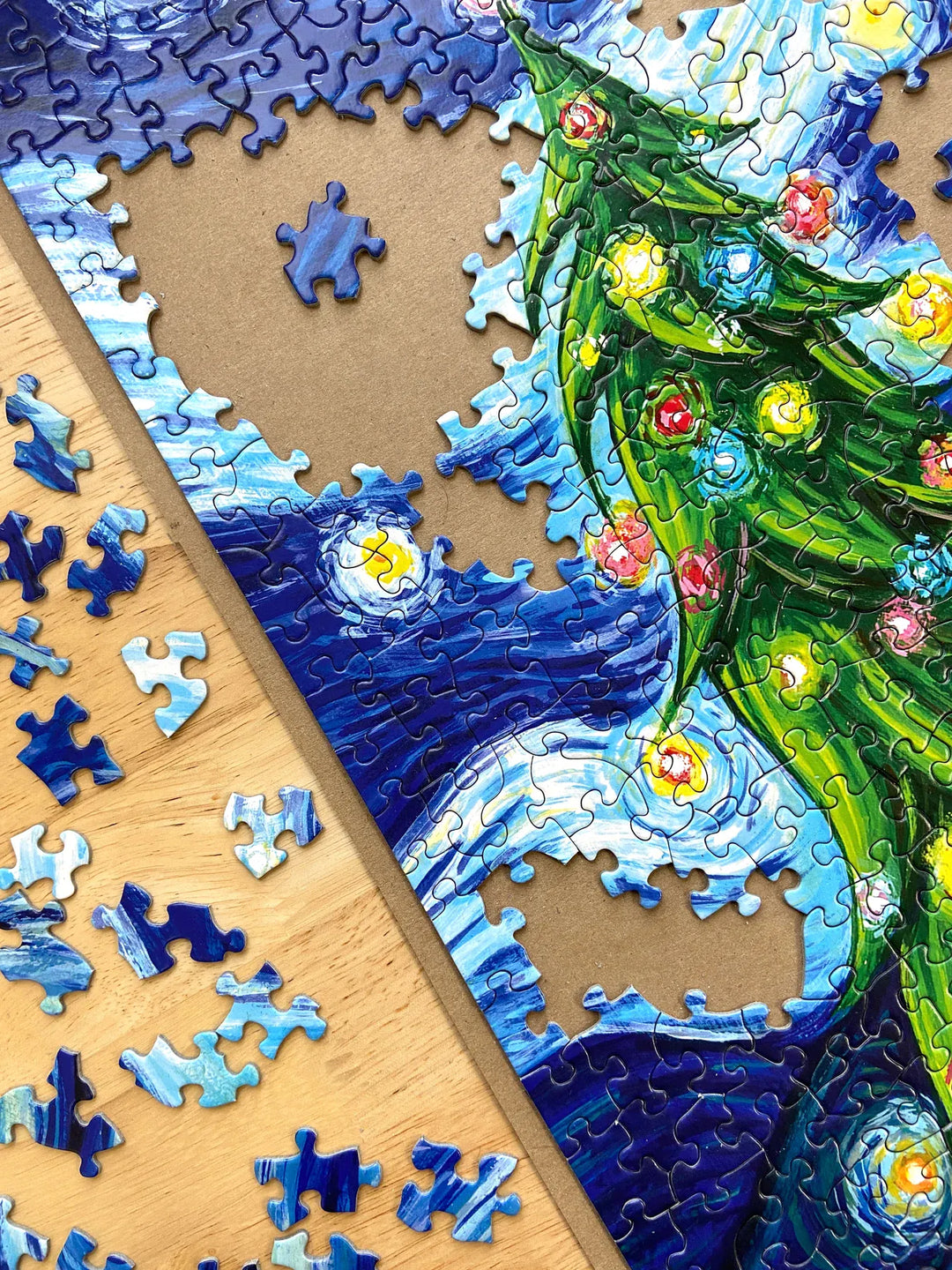 Allport Holiday Silent Night, Starry Night Puzzle 1000pc Puzzle