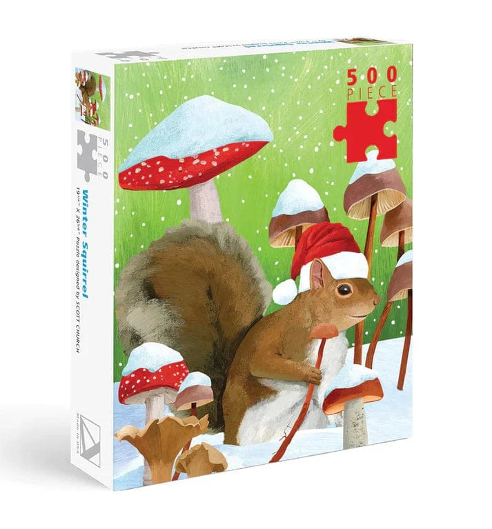 Allport Holiday Winter Mushroom and Squirrel 500pc Puzzle