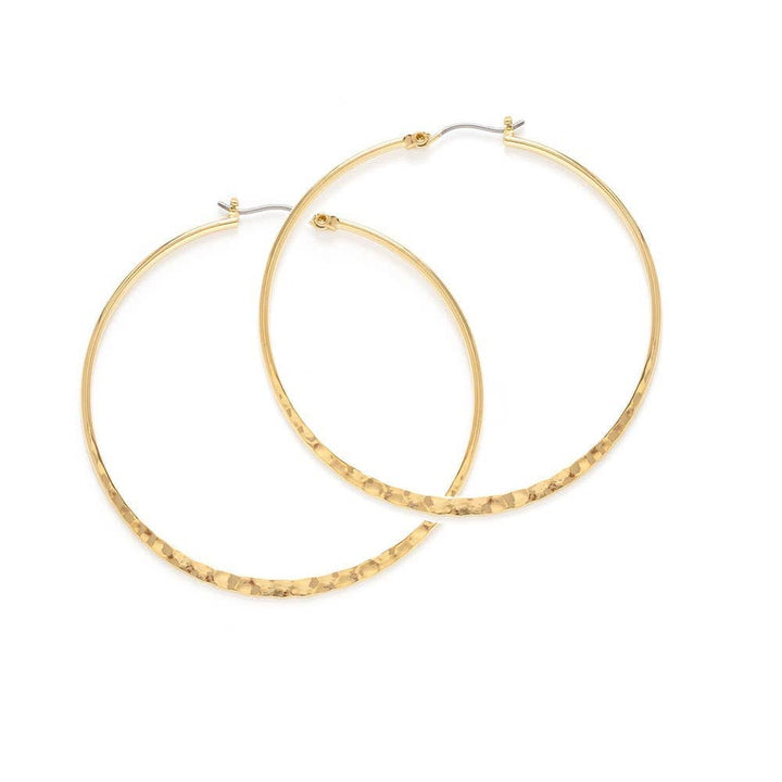 Amano Studio Earrings 1.5" Hammered Hoop Earrings