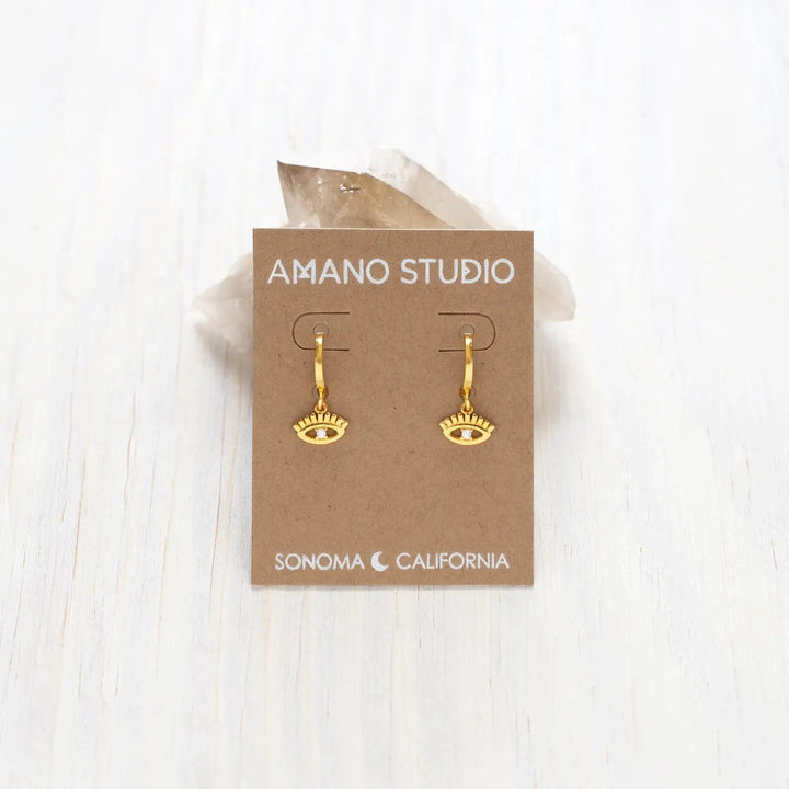 Amano Studio Earrings Eye of Protection Huggie Hoop