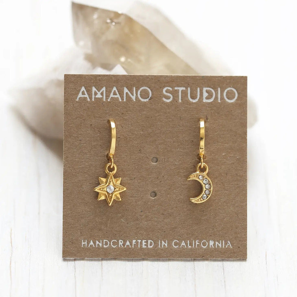 Amano Studio Earrings Juno Huggie Hoops