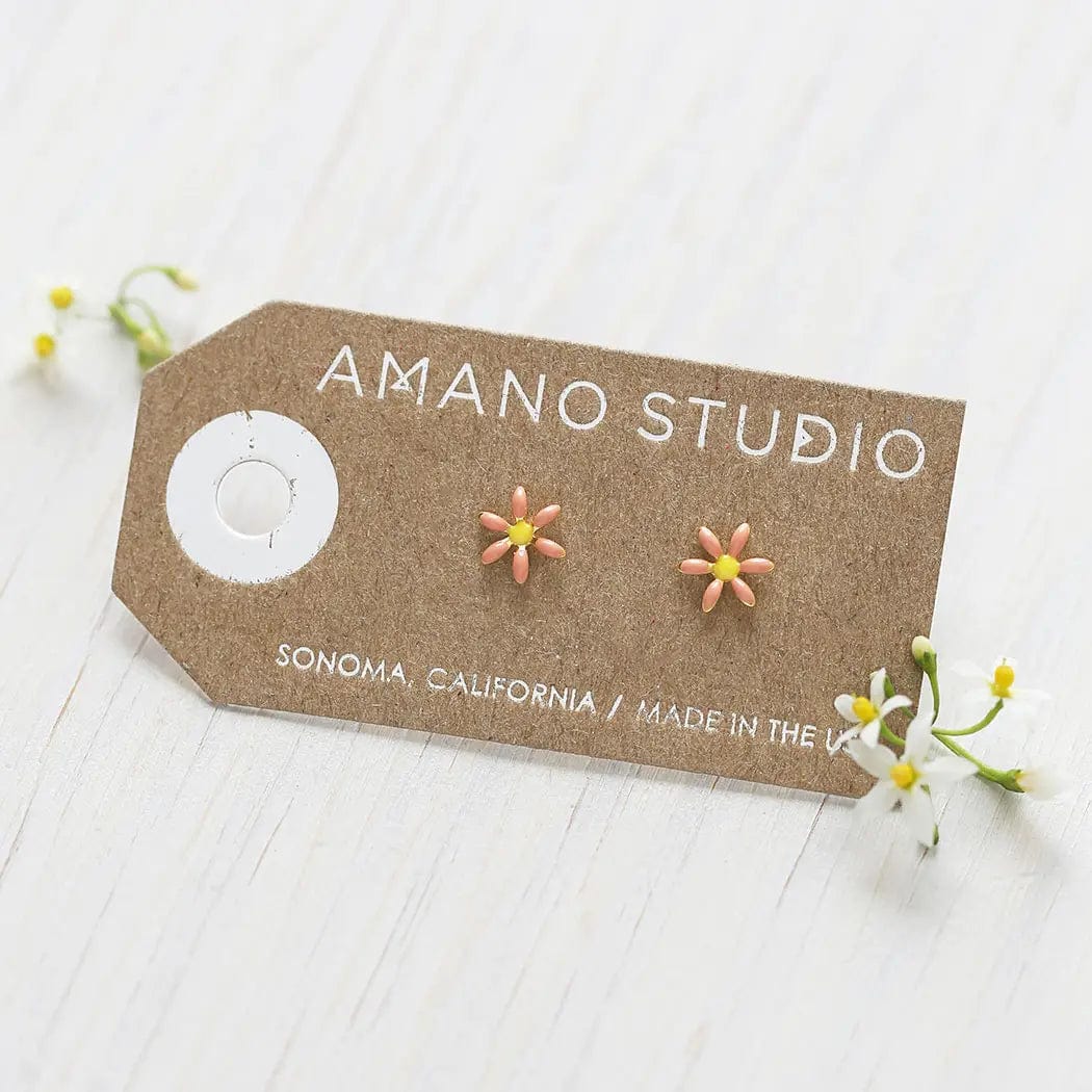 Amano Studio Earrings Pink Daisy Stud Earrings