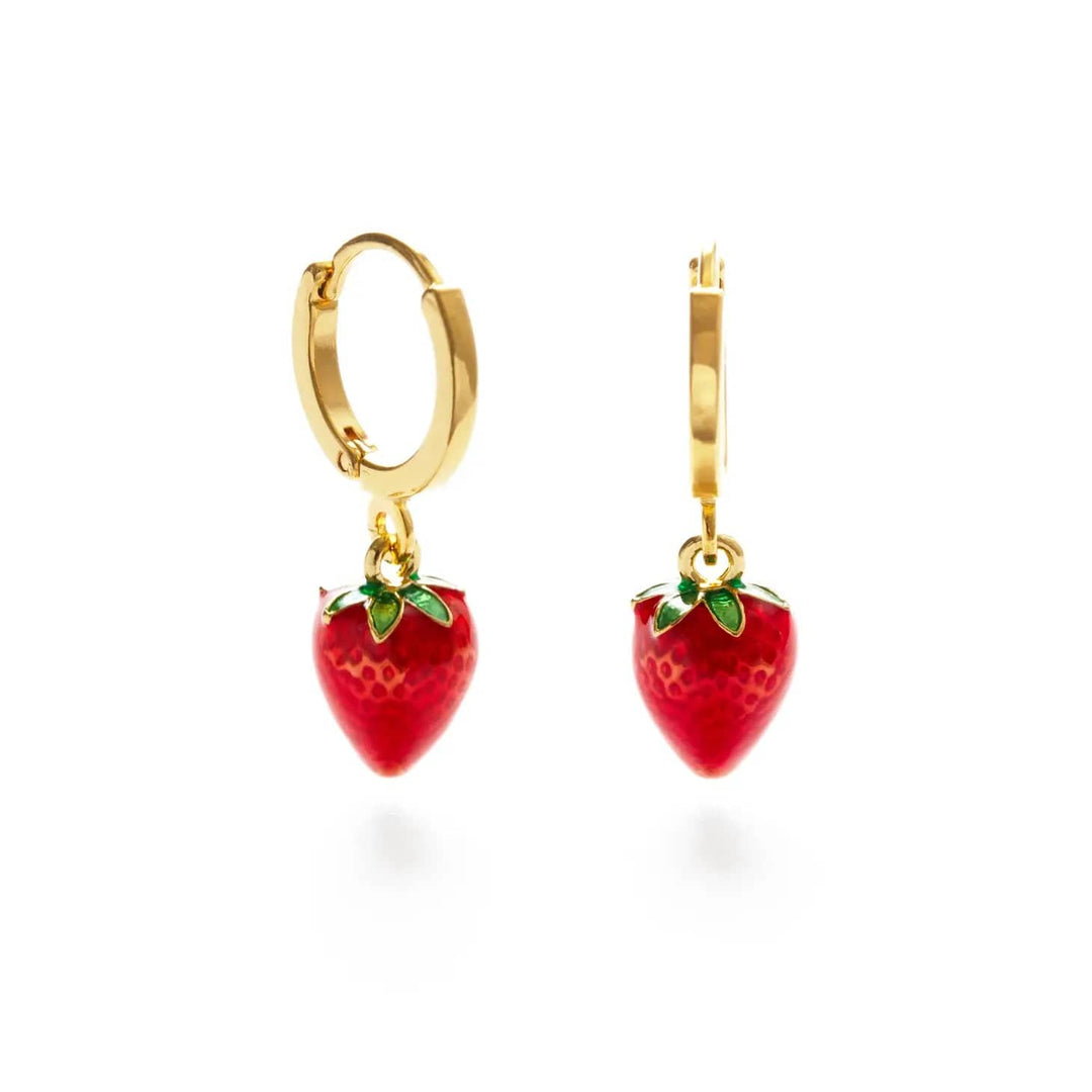 Amano Studio Earrings Strawberry Huggie Hoops