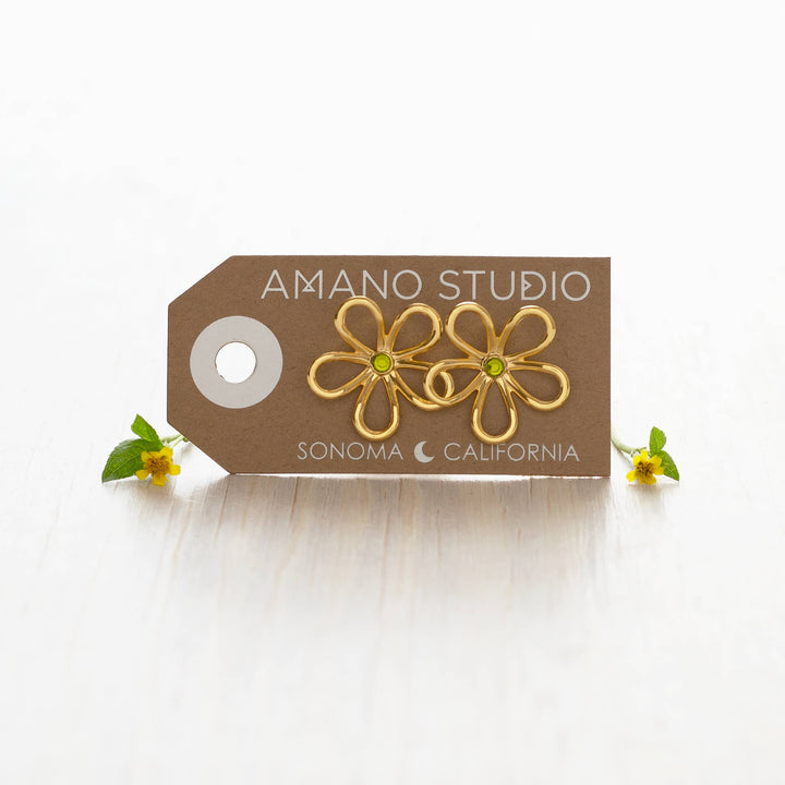 Amano Studio Fashion Daisy Flower Stud Earrings