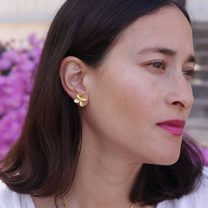 Amano Studio Fashion Dogwood Flower Stud Earrings