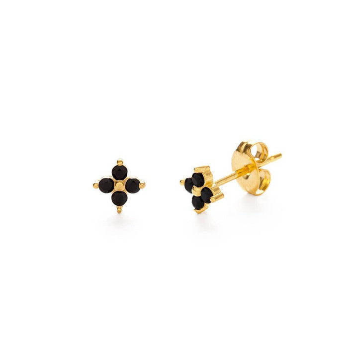 Amano Studio Fashion Emerald Green Crystal Flower Stud Earrings