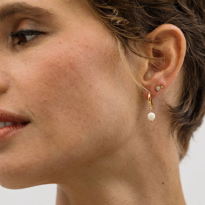 Amano Studio Fashion Fresh Water Pearl on Huggie Hoops