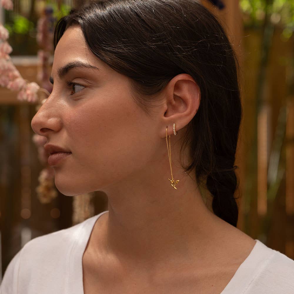 Amano Studio Fashion Hummingbird Threader Earrings
