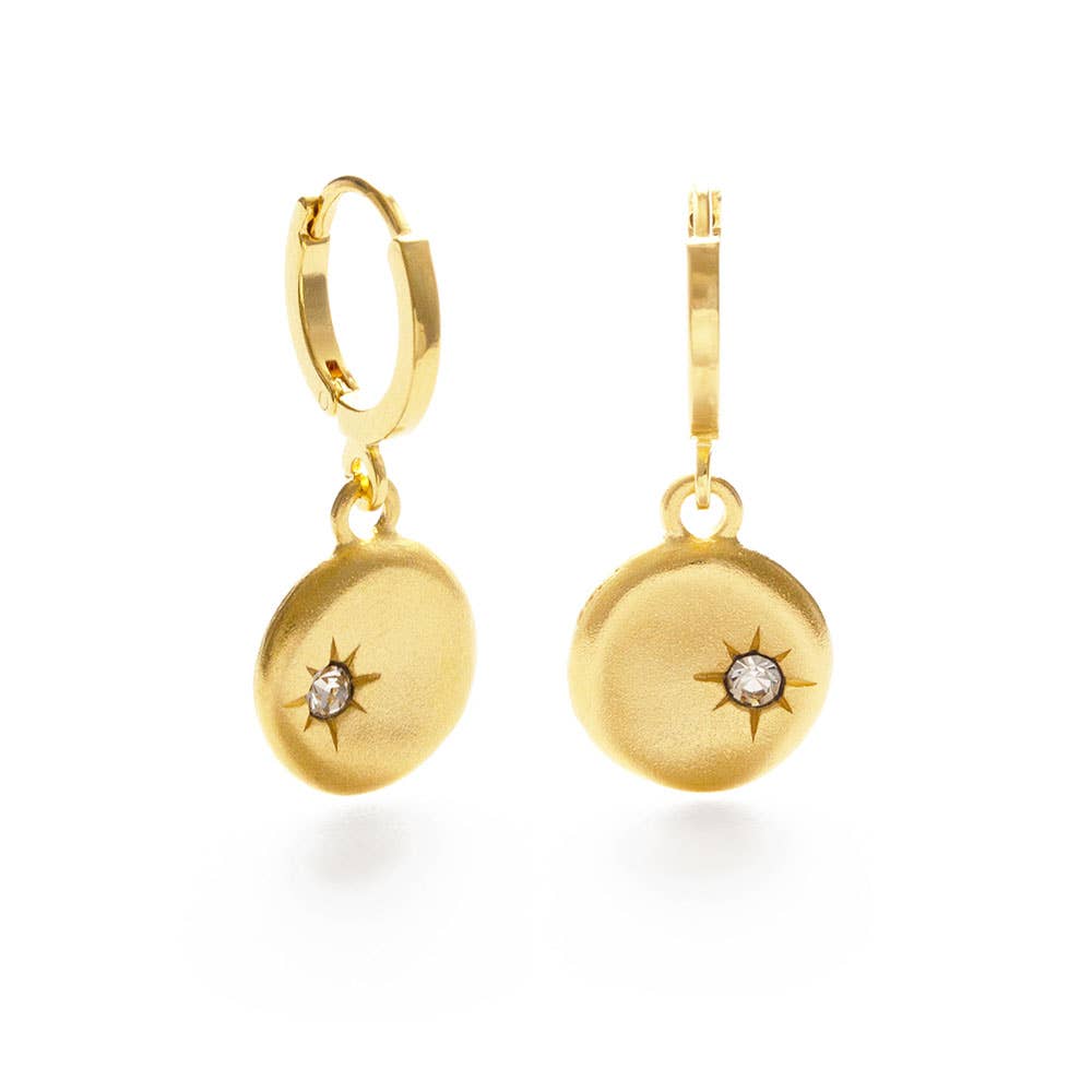 Amano Studio Fashion North Star Coin Huggies: Crystal