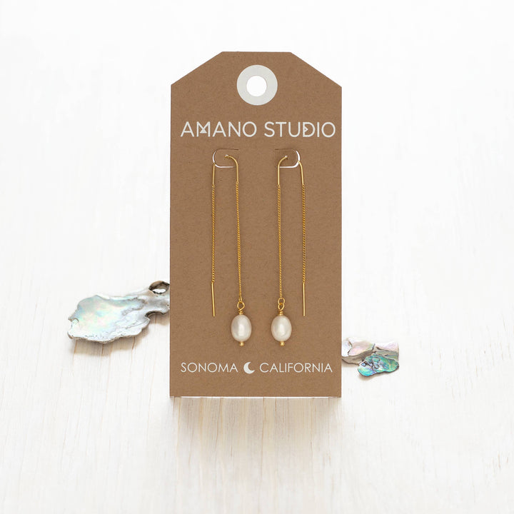 Amano Studio Fashion Pearl Threader Earrings
