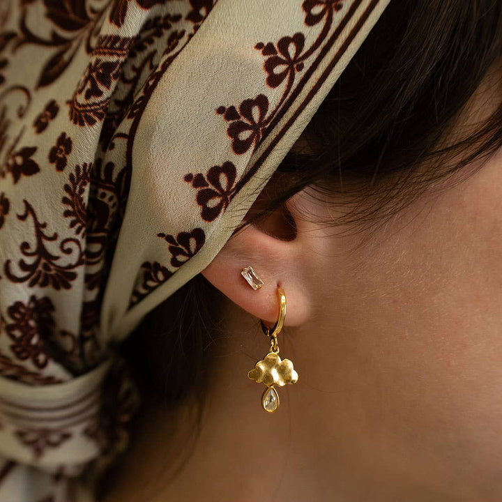 Amano Studio Fashion Raincloud Huggie Hoop Earrings