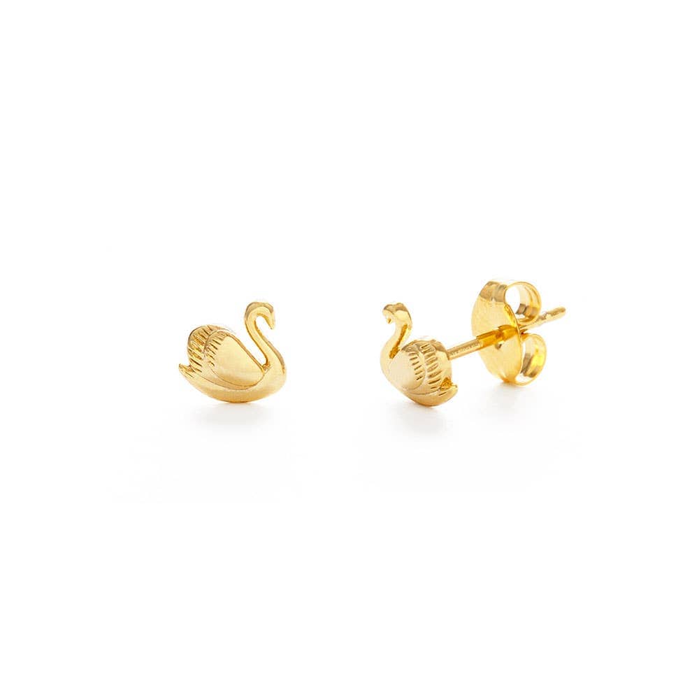 Amano Studio Fashion Swan Stud Earrings