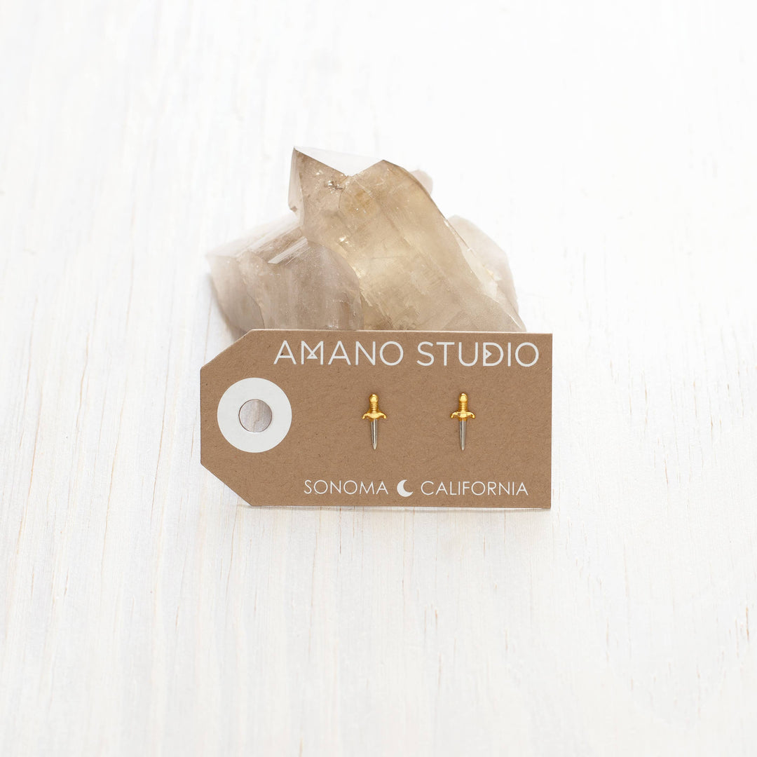 Amano Studio Fashion Tiny Dagger Stud Earrings