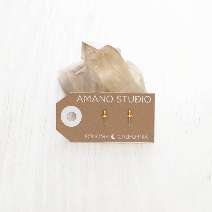 Amano Studio Fashion Tiny Dagger Stud Earrings