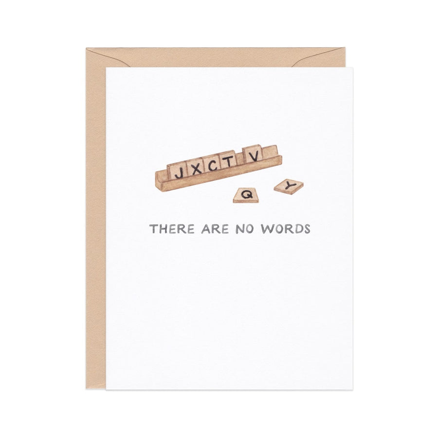 Amy Zhang Card No Words Scrabble — Board Game Inspired Support Card