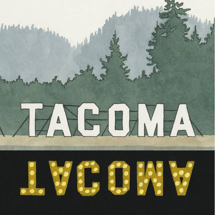 Anagram Press Card You'll Like Tacoma Postcard