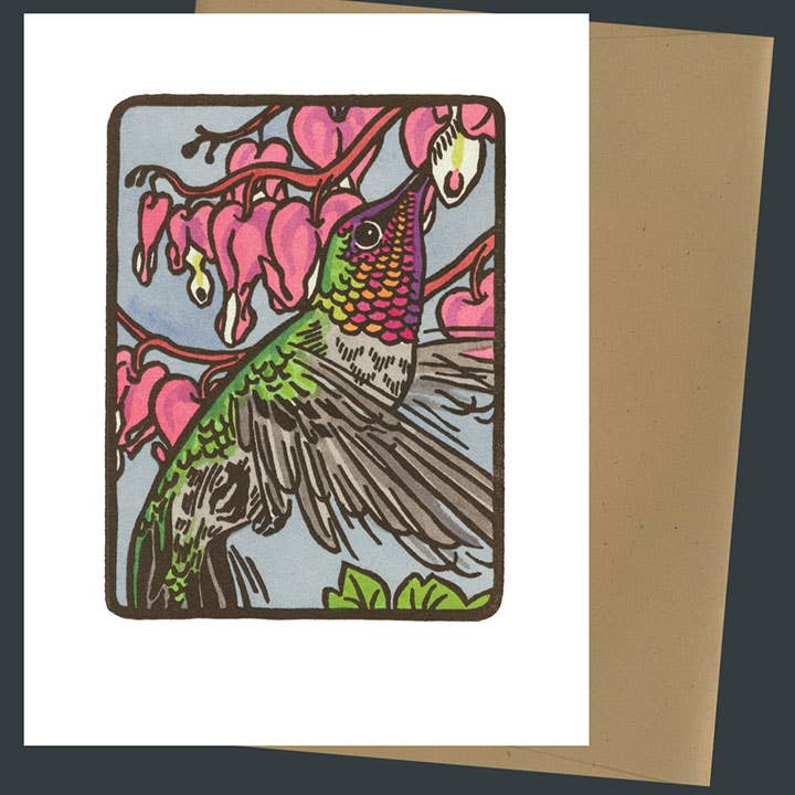 Anagram Press Cards Individual Anna's Hummingbird Card