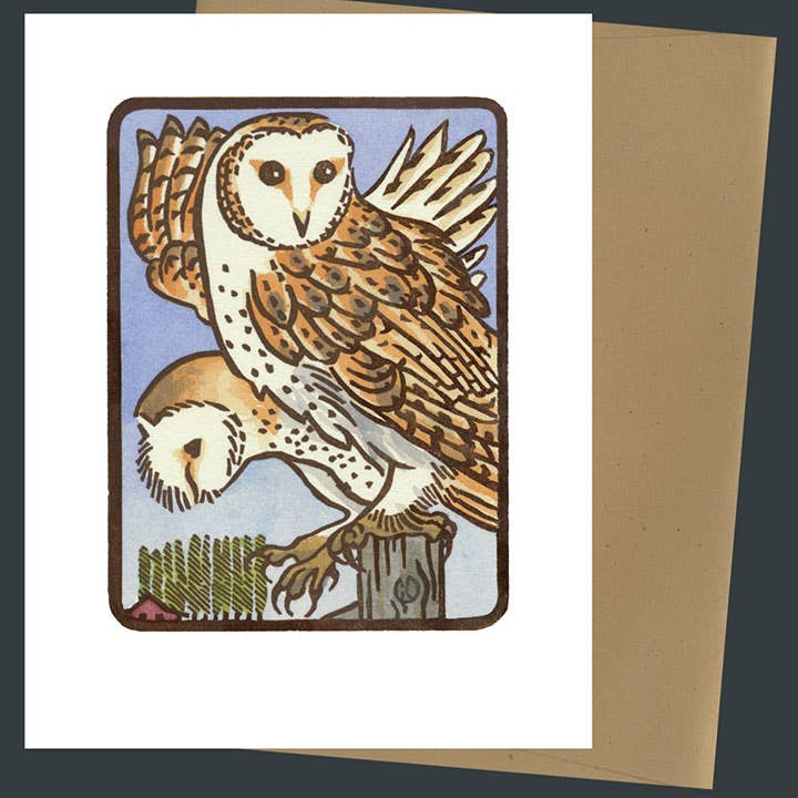 Anagram Press Cards Individual Barn Owl Card