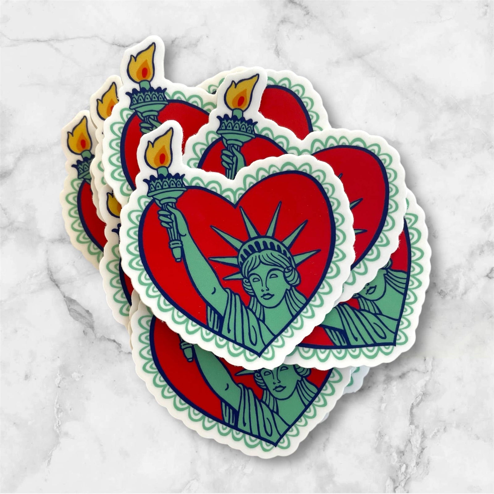 Anagram Press Cards Lady Liberty Sticker