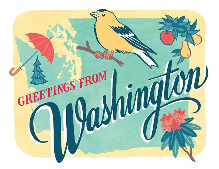 Anagram Press Cards Washington State Card