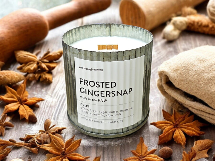 Anchored Northwest Candle Frosted Gingersnap Farmhouse Candle