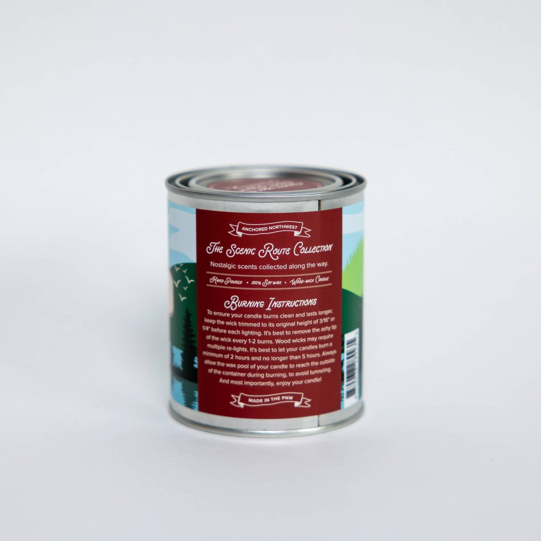 Anchored Northwest Candle Half Pint Lakeside Wood Wick Paint Can Candle