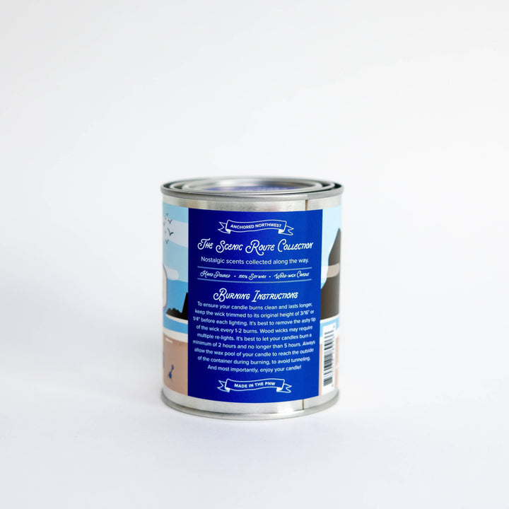 Anchored Northwest Candle Half Pint Ocean Shores Wood Wick Paint Can Candle