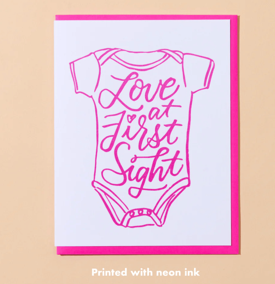 And Here We Are Card Love at First Sight Baby Card