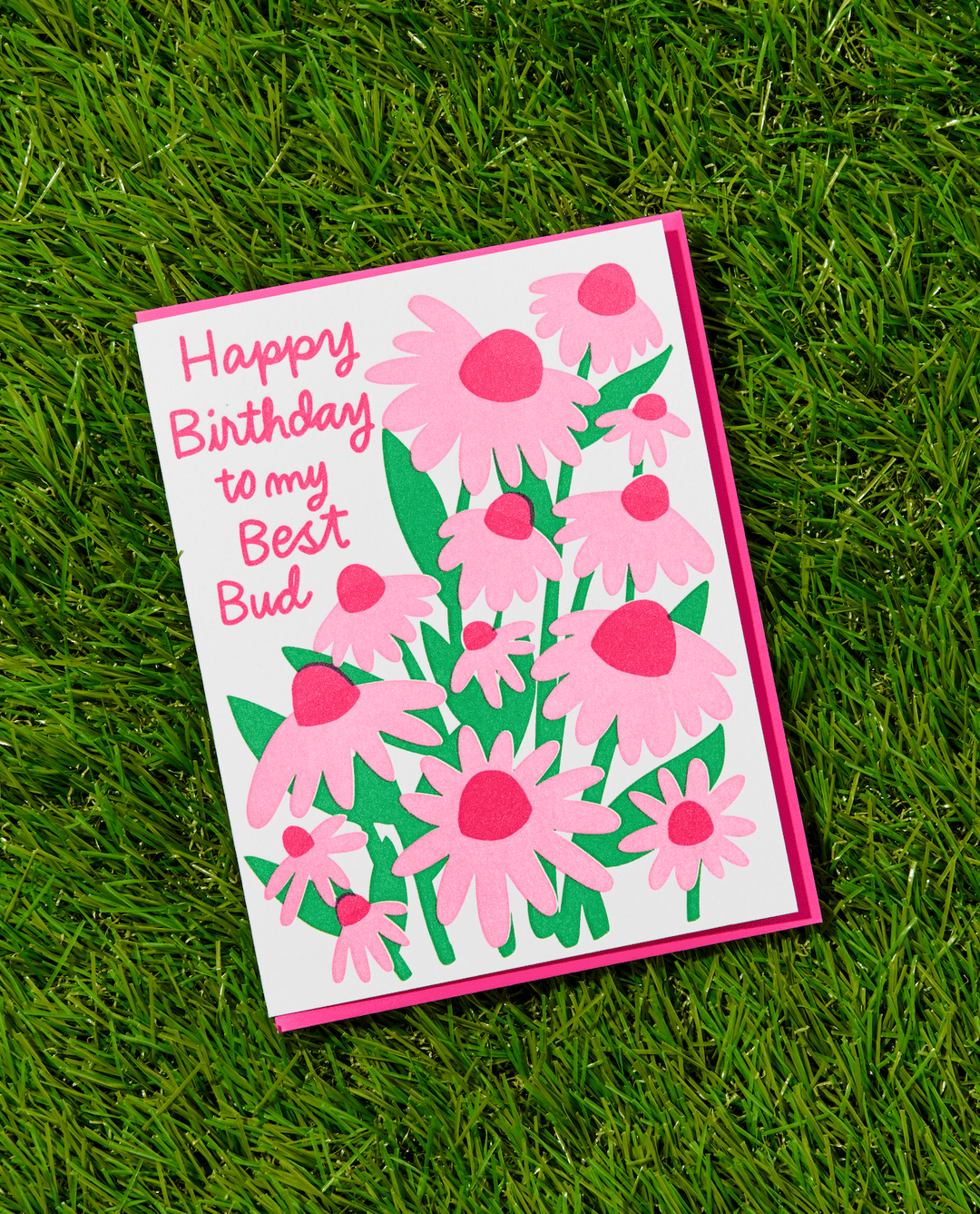 And Here We Are Cards Best Bud Bday Letterpress Birthday Card