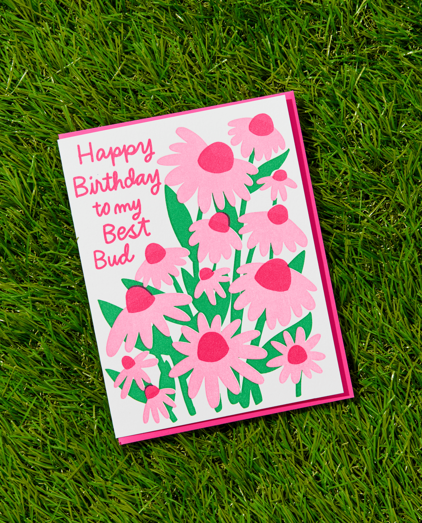 And Here We Are Cards Best Bud Bday Letterpress Birthday Card