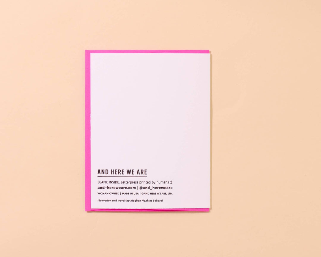 And Here We Are Cards Best Bud Bday Letterpress Birthday Card