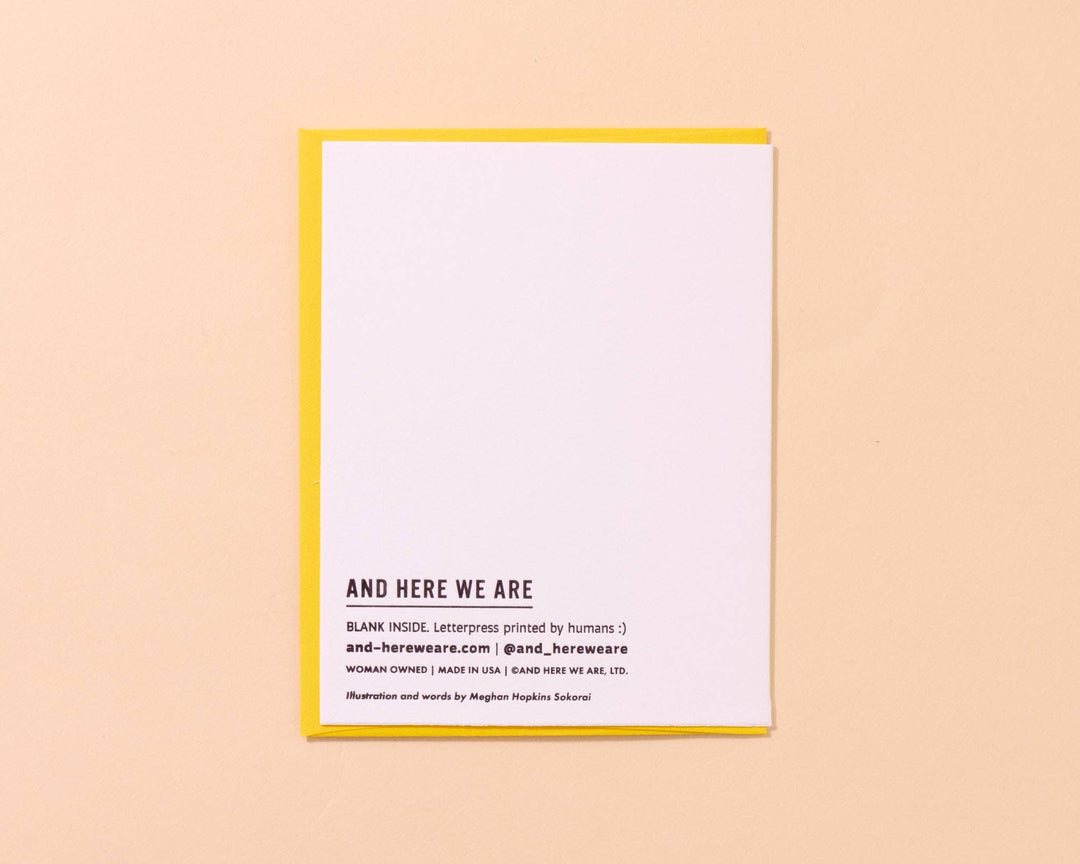 And Here We Are Cards Honk Bday Letterpress Birthday Card
