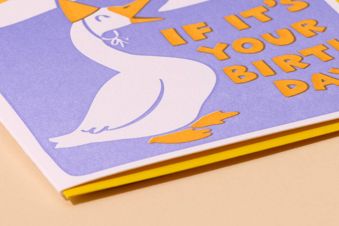And Here We Are Cards Honk Bday Letterpress Birthday Card