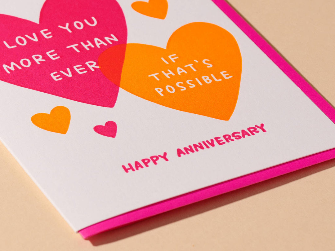 And Here We Are Cards More Than Ever Letterpress Anniversary Card