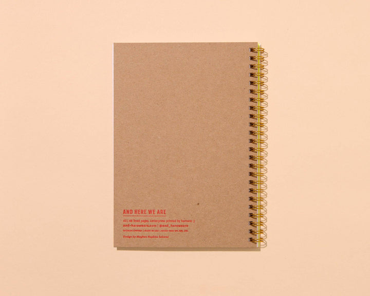 And Here We Are paper Letterpress A5 Lined Spiral Notebook—Potato Root Vegetable