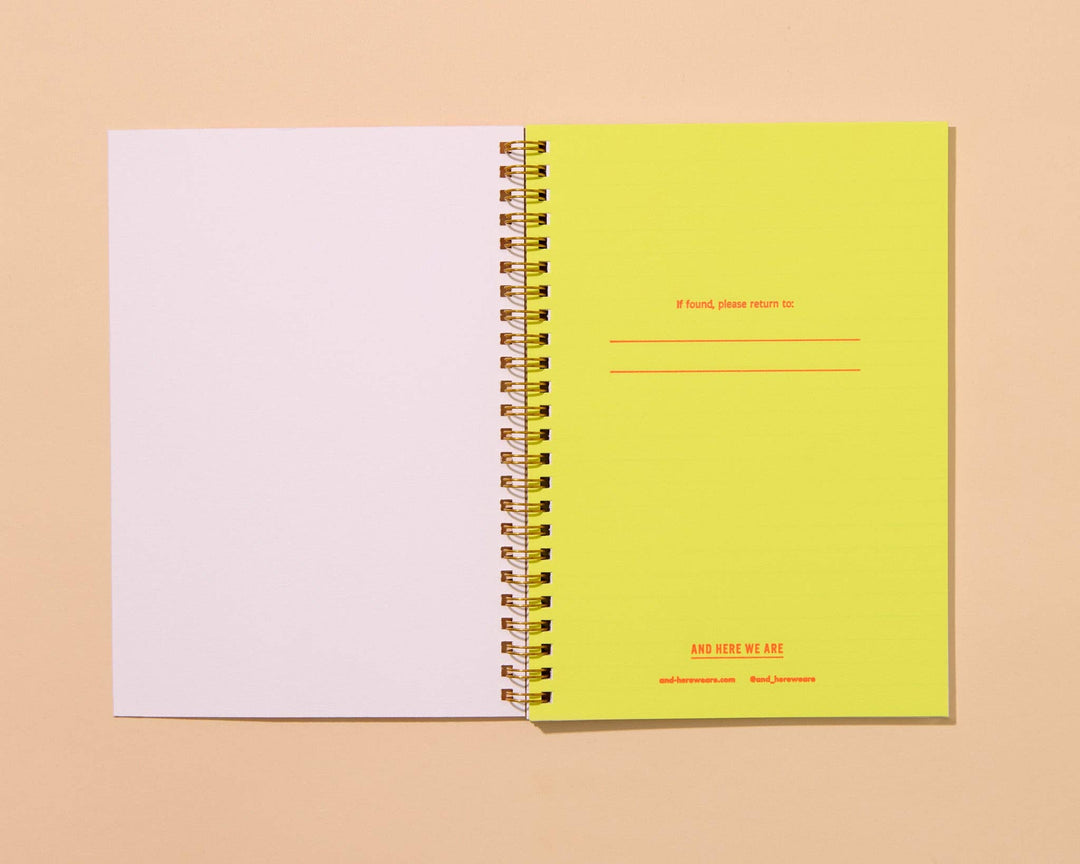 And Here We Are paper Letterpress A5 Lined Spiral Notebook—Potato Root Vegetable