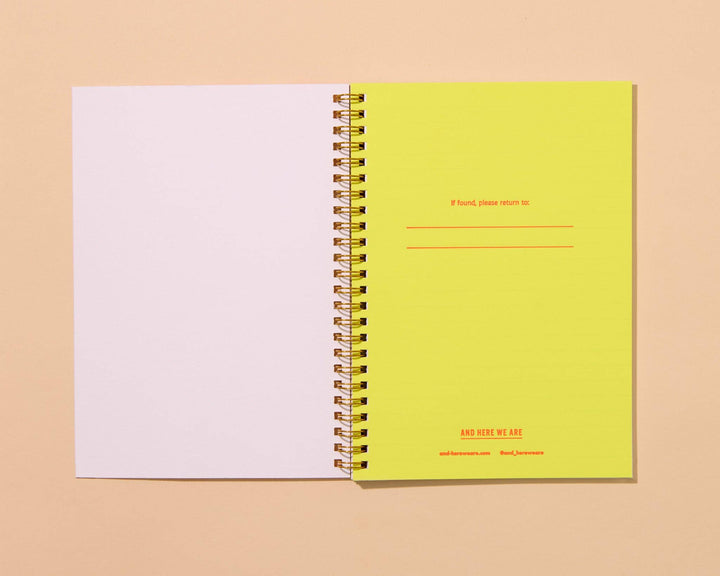 And Here We Are paper Letterpress A5 Lined Spiral Notebook—Potato Root Vegetable