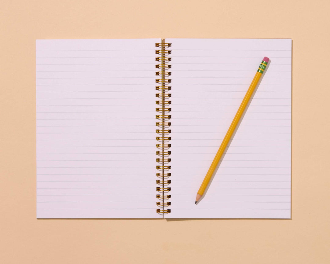 And Here We Are paper Letterpress A5 Lined Spiral Notebook—Potato Root Vegetable