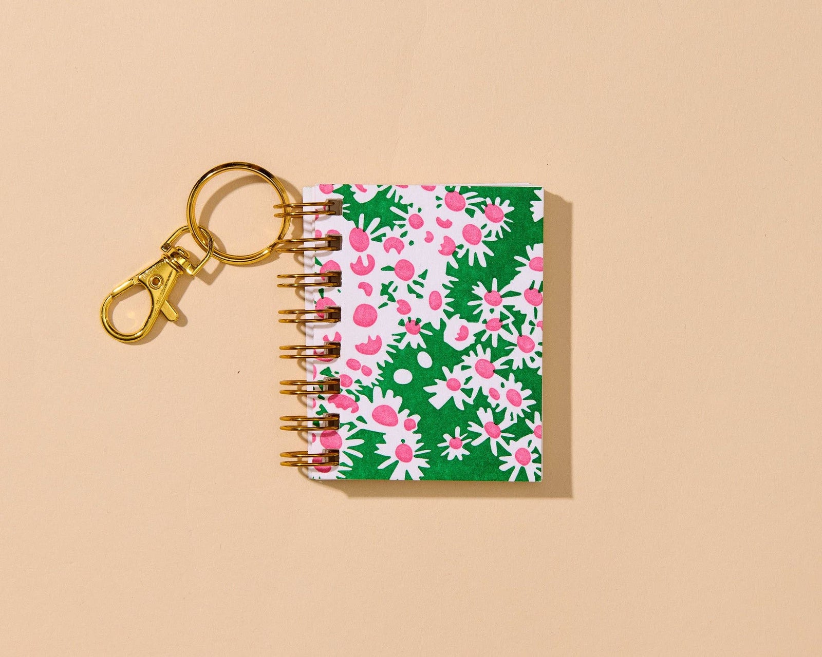 And Here We Are paper Letterpress Mini Notebook Bag Charm—Aster