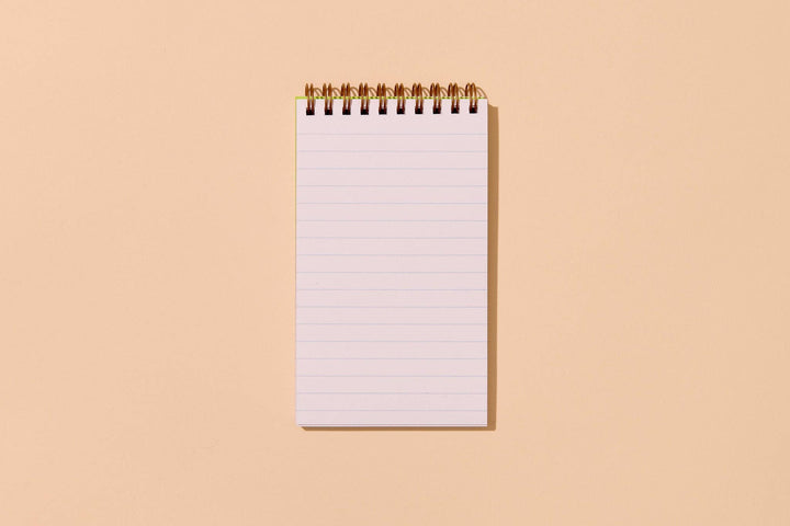 And Here We Are paper Letterpress Small Spiral Notebook—Goldfish Cracker