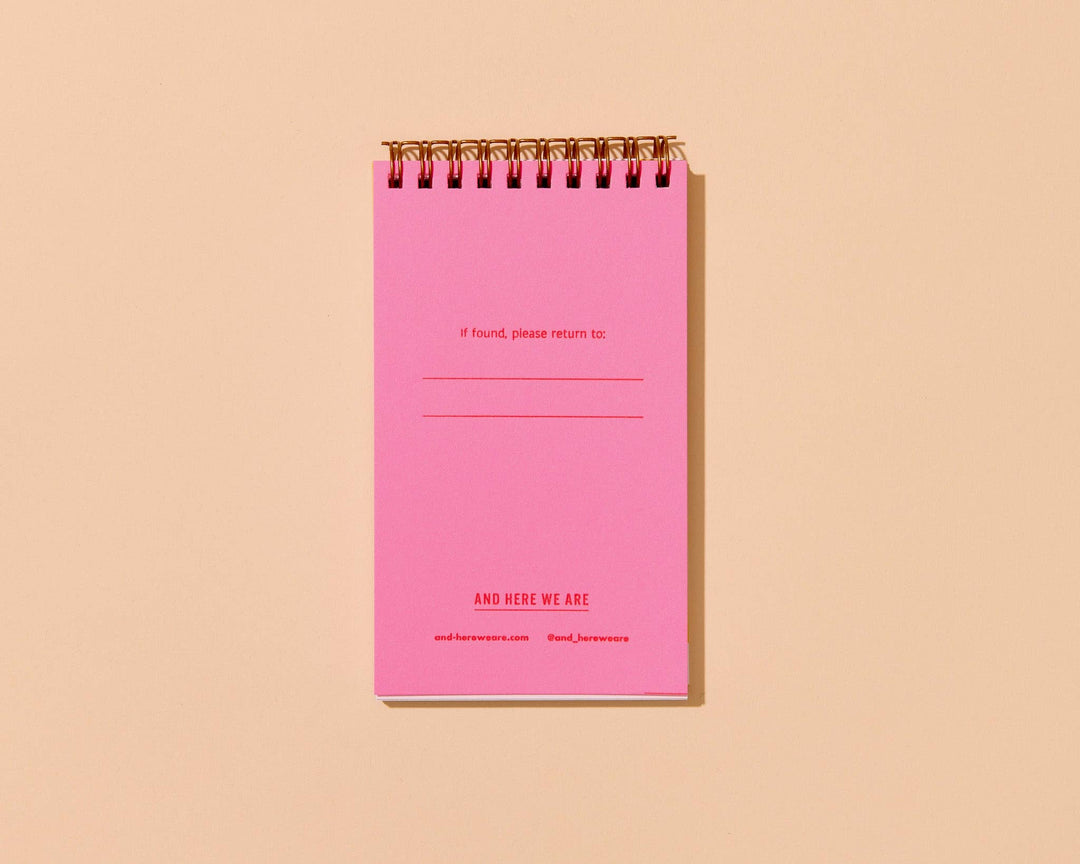 And Here We Are paper Letterpress  Small Spiral Notebook—Sky and Clouds