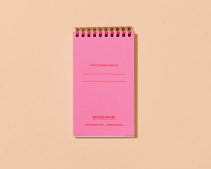 And Here We Are paper Letterpress  Small Spiral Notebook—Sky and Clouds