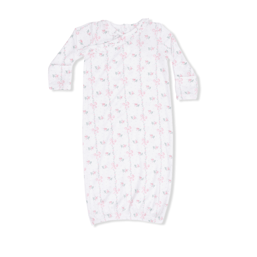 Angel Dear Baby 0-3m Dainty Buds And Bows - Kimono Gown & Knot Headband