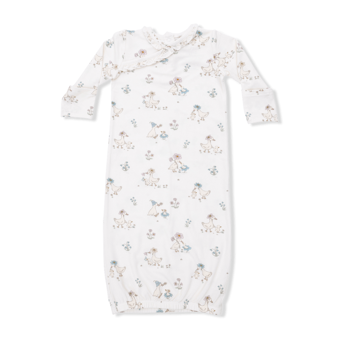 Angel Dear Baby 0-3m Flower Ducklings - Kimono Gown & Knot Headband